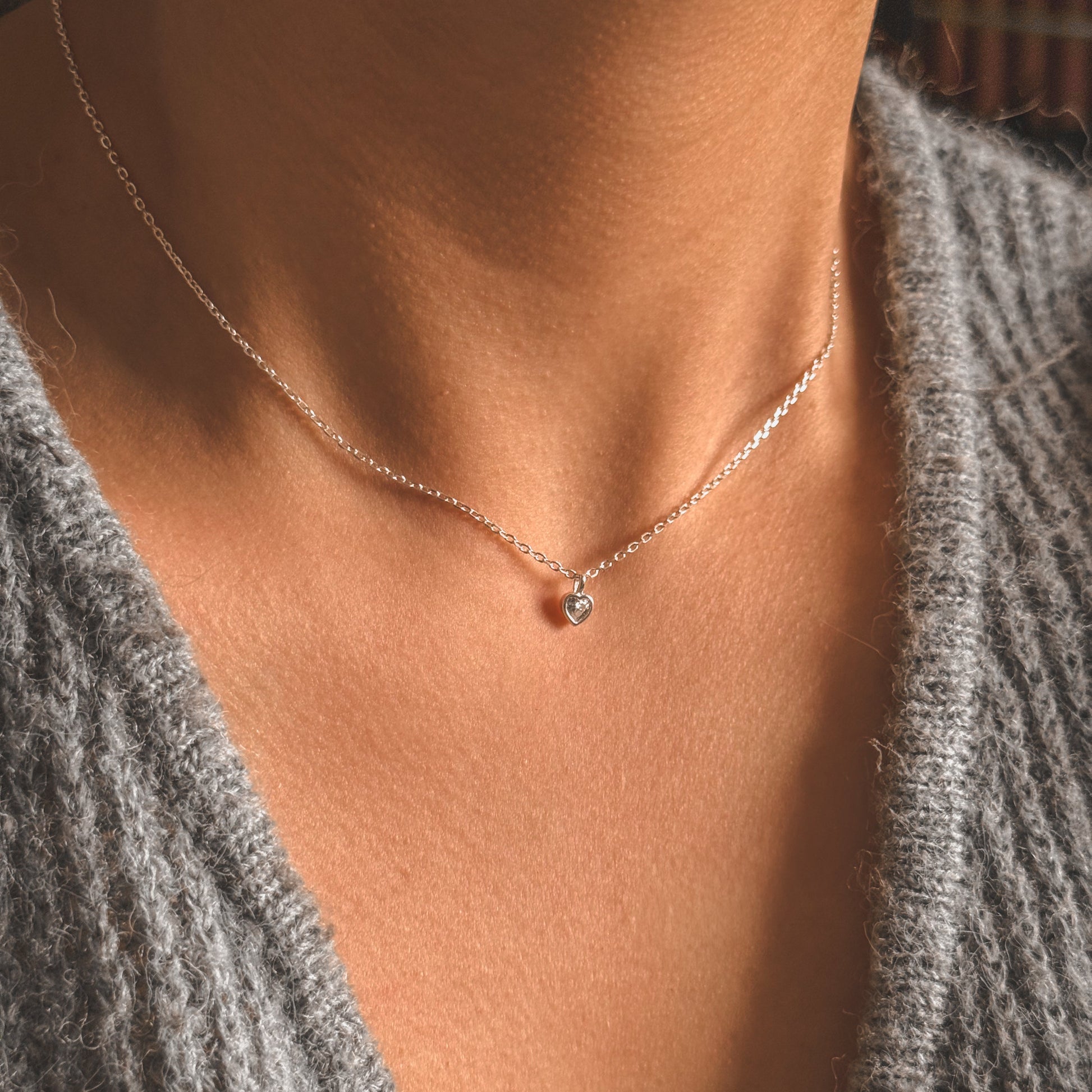 Collar Corazón Mini Brillo