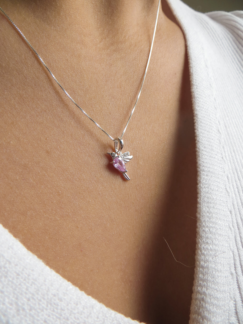 Collar Colibrí Rosa