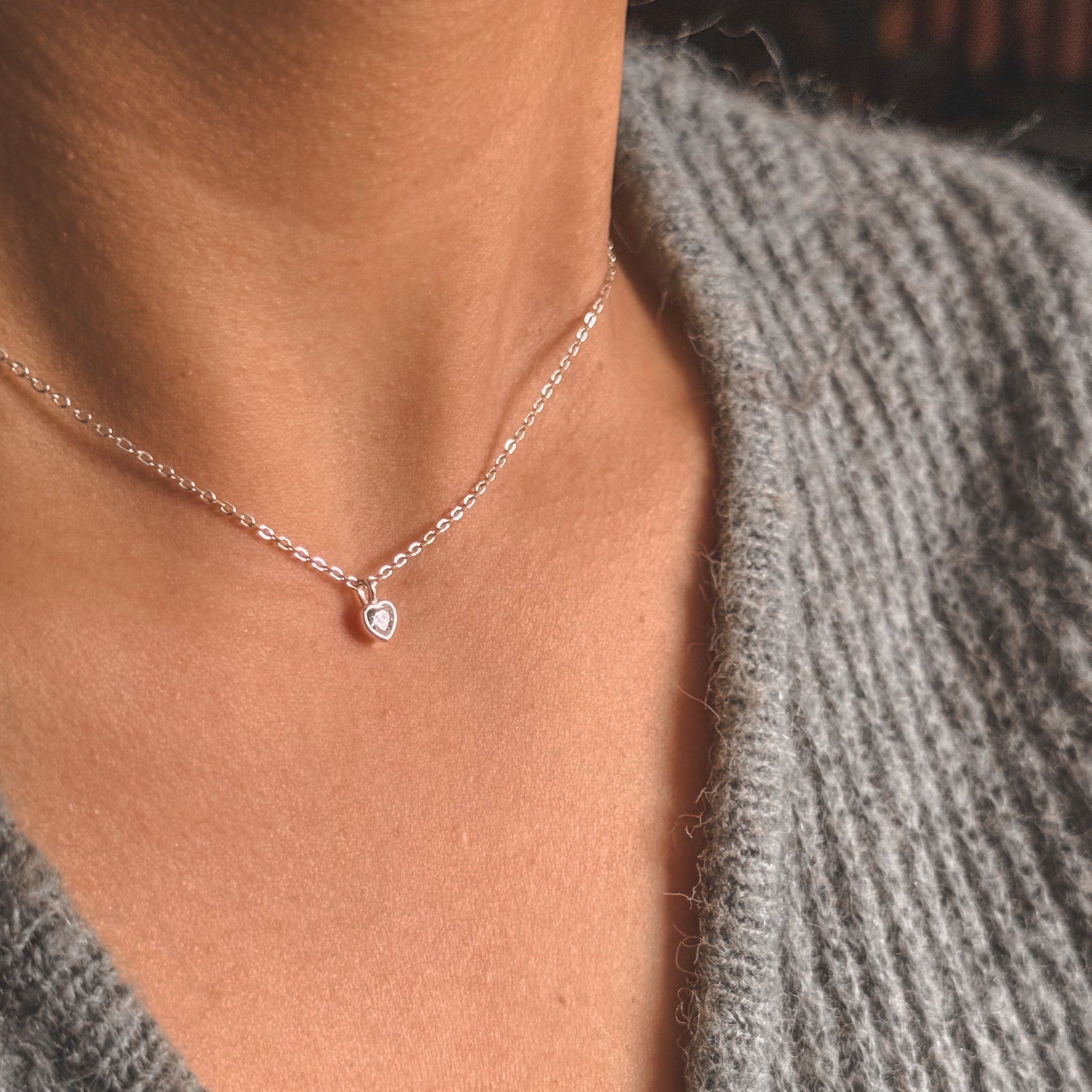 Collar Corazón Mini Brillo