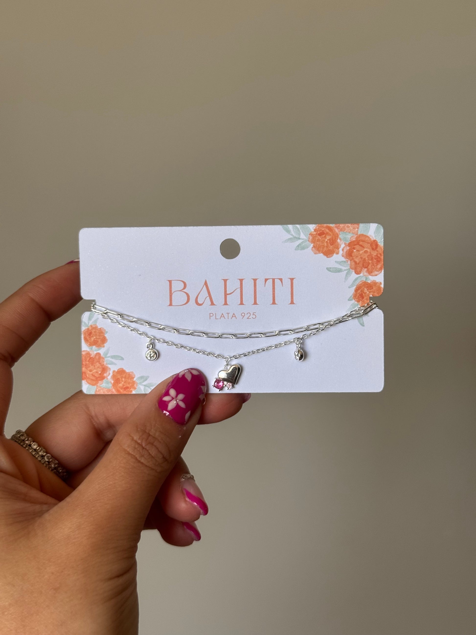 Pulsera doble corazón